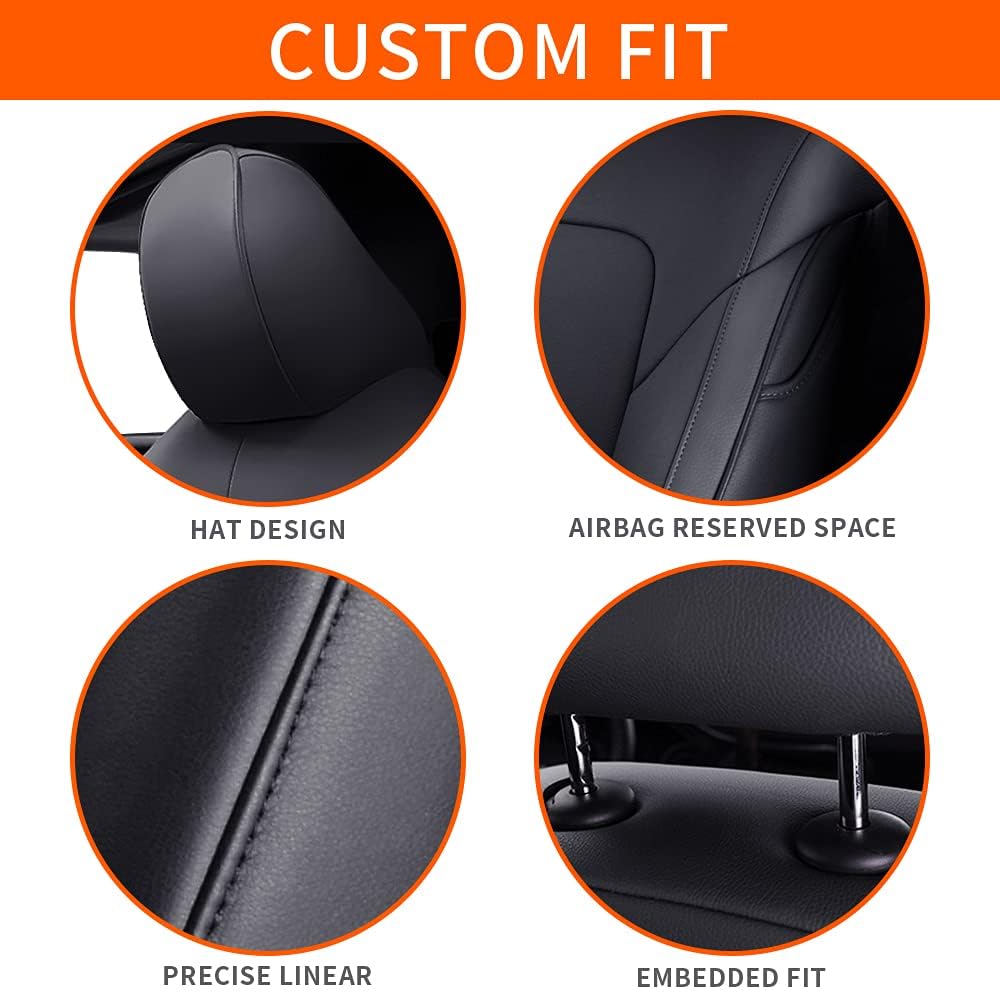 AOMSAZTO Custom Fit Car Seat Covers for Mazda 3 (2014-2018 Models) - Premium Black Full Set Protection - Perfect for Daily Commuting, Road Trips & Pet Protection