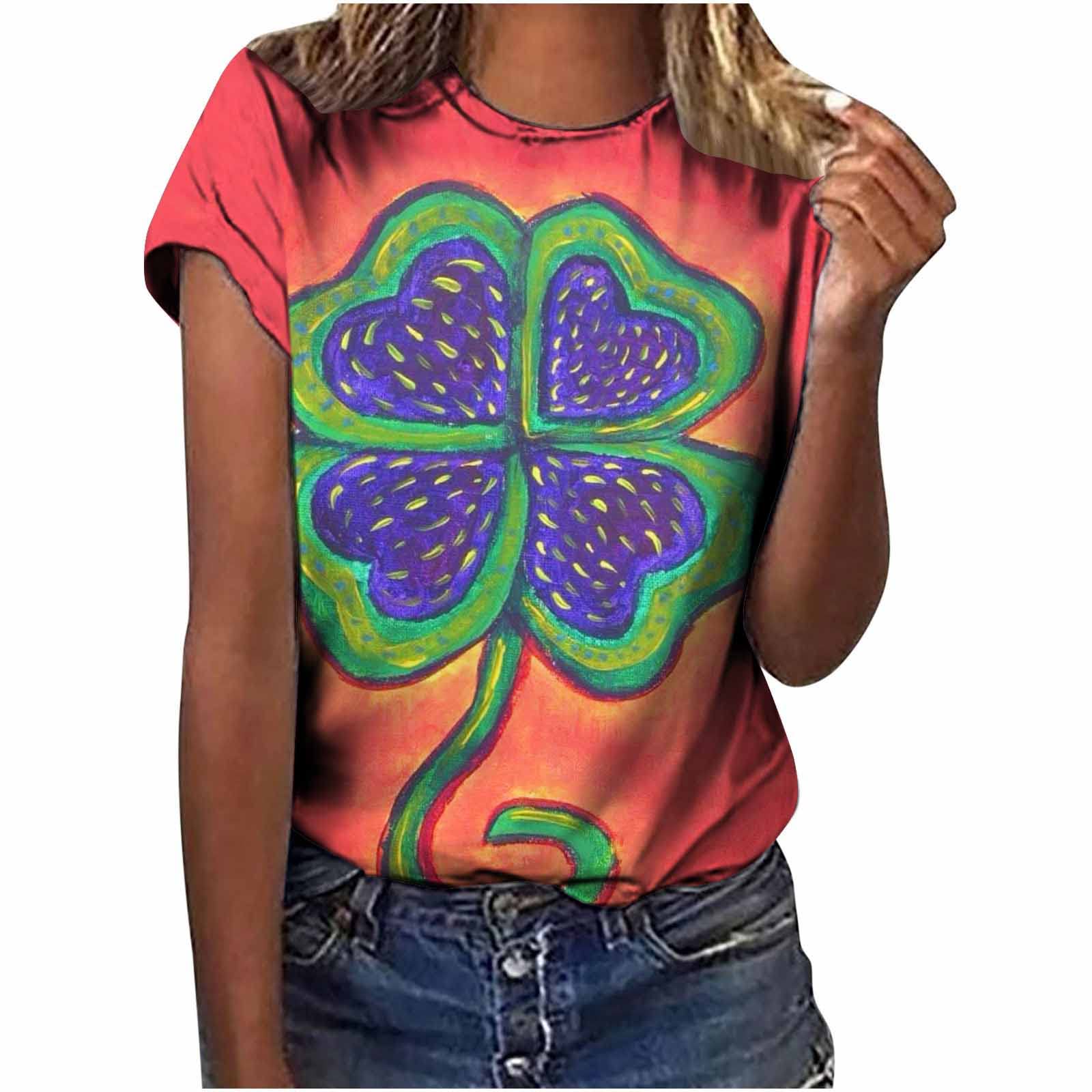 Funny St. Patrick's Day T-Shirts for Women - Casual Loose Fit Tunic Tops & Blouses - Perfect for Parties, Festivals and Everyday Wear
