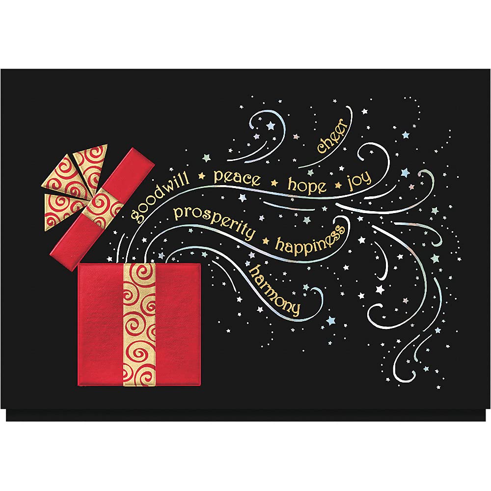 25 Personalized Christmas Cards with Foil-Lined Envelopes - Elegant Holiday Greeting Cards for Business & Personal Use - Perfect for Corporate Gifts, Family Holiday Wishes & Festive Season Greetings