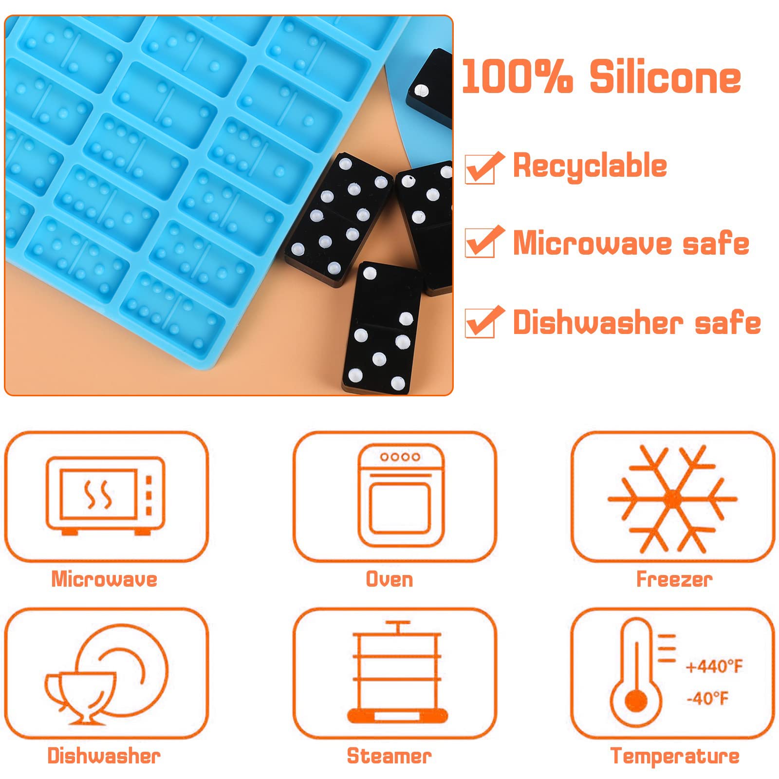 DoreenBow Dominoes Storage Box Resin Molds - Premium Silicone Molds for DIY Epoxy Resin Dominoes, Dot Domino Game & Craft Projects - Perfect for Resin Art, Jewelry Making, and Board Game Accessories
