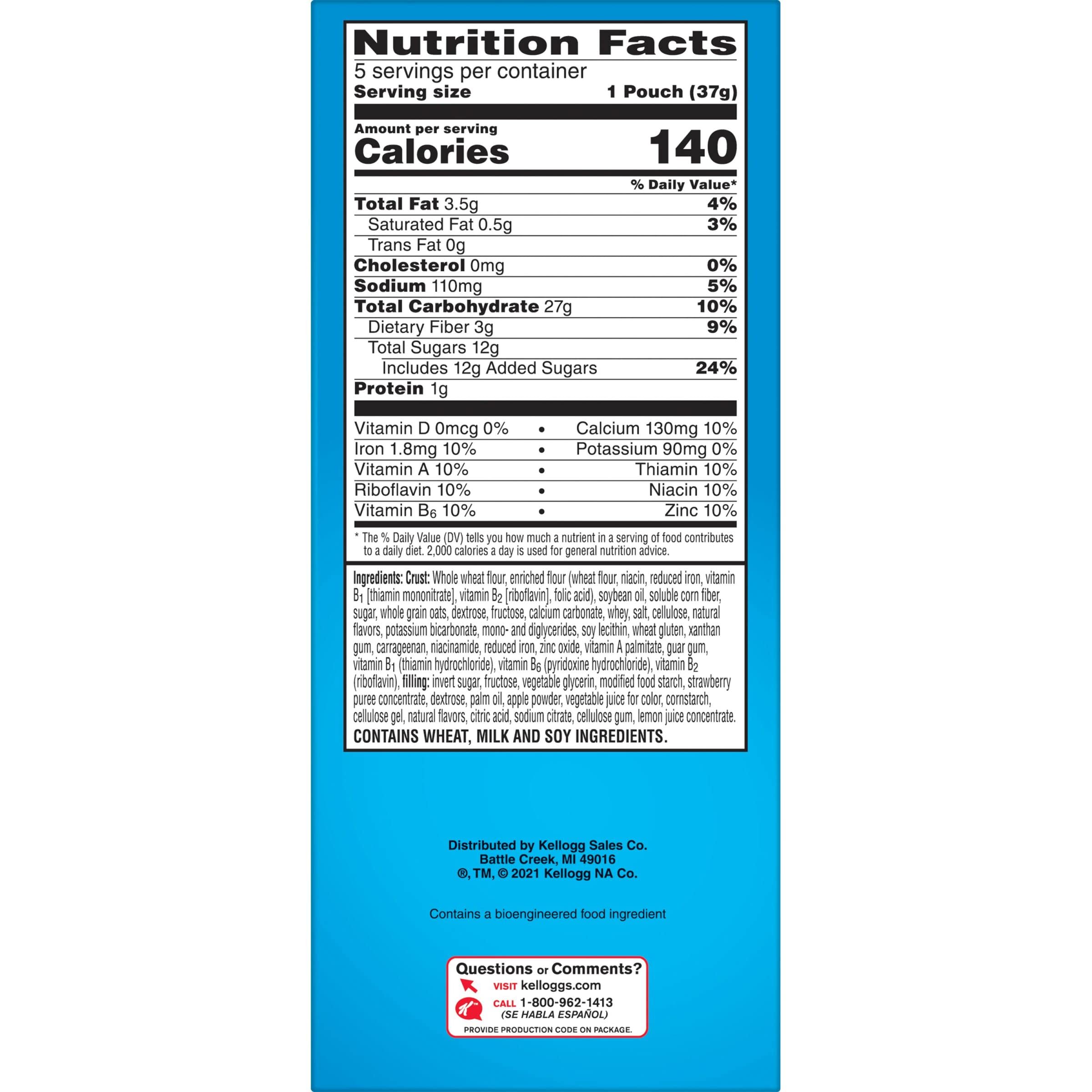 Nutri-Grain Bites Soft Baked Mini Bars - Healthy Whole Grain Strawberry Snacks for Kids - 6.5oz Box (5 Pouches) - Perfect for School Lunches, After-School Treats & On-the-Go Snacking