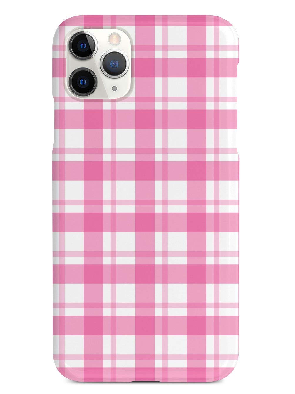 **Inspired Cases - iPhone 12 Pro Case - 3D Textured Protective Phone Cover for Apple iPhone 12 Pro - Pink & White Plaid Design - Slim Fit Shockproof Case - Perfect for Daily Use, Work, and Travel**