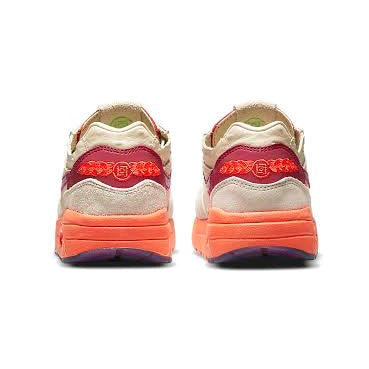 Nike Air Max 1 PS Kids Shoes - Orange Blaze, Deep Red & Tan - Comfortable Sneakers for Boys & Girls - Perfect for School, Play & Everyday Wear