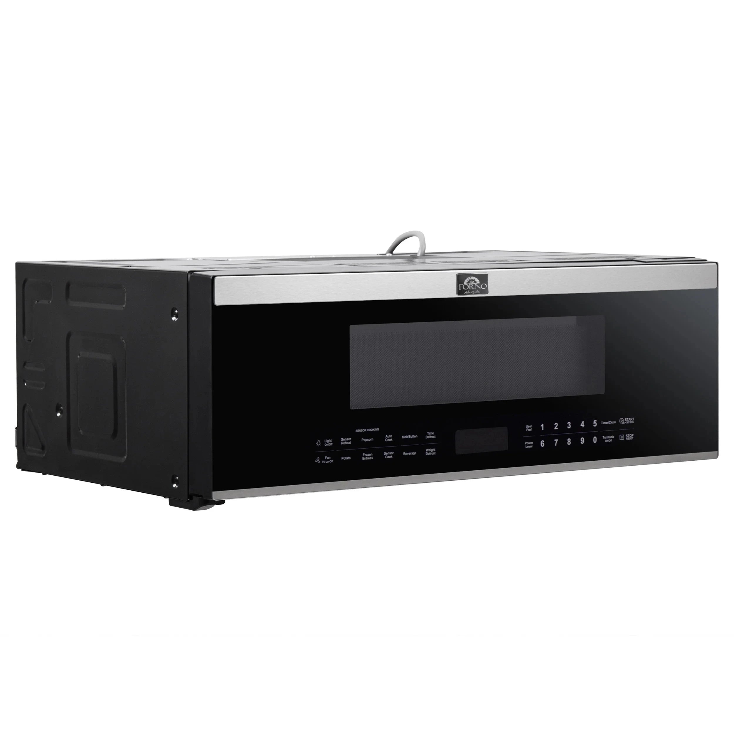 **Forno Padula 30-Inch Over The Range Microwave - Stainless Steel, FOTR3080 - Built-In Vent Hood & Space-Saving Design for Modern Kitchens**    *(Use Case: Perfect for small kitchens, apartments, or homes needing a sleek, space-saving microwave with powerful ventilation.)*