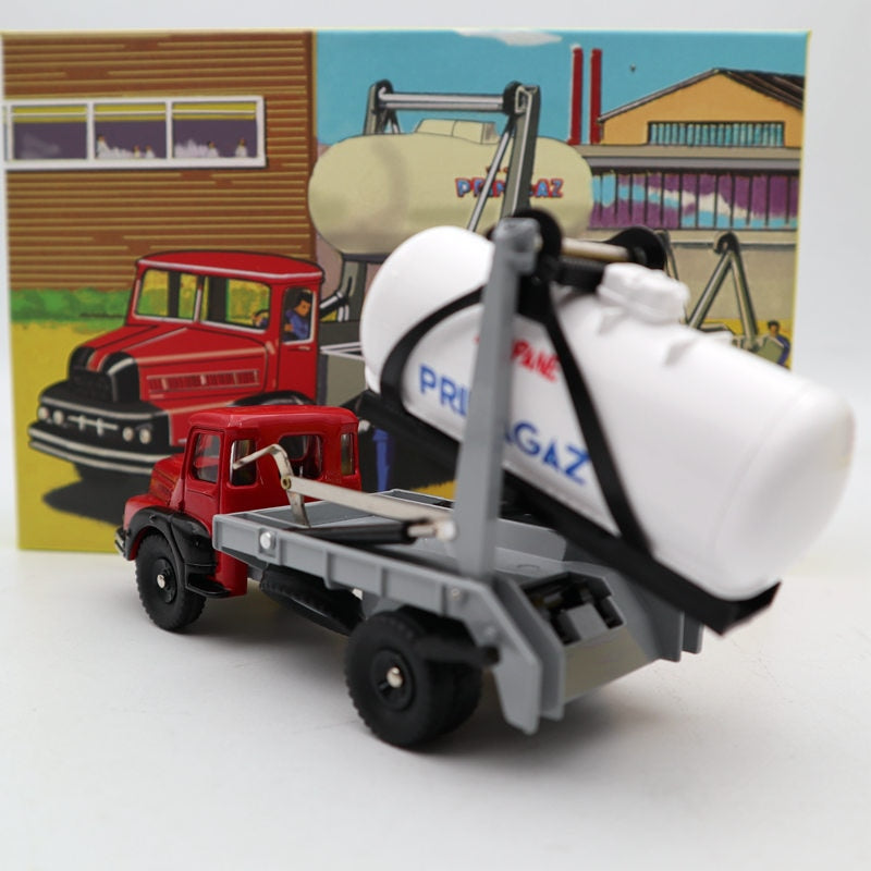 Atlas Dinky 805 Truck Unic Multibenne Marrel with Primagaz Tank - 1:43 Scale Diecast Model Car Collection - Perfect Gift for Collectors & Display for Home/Office