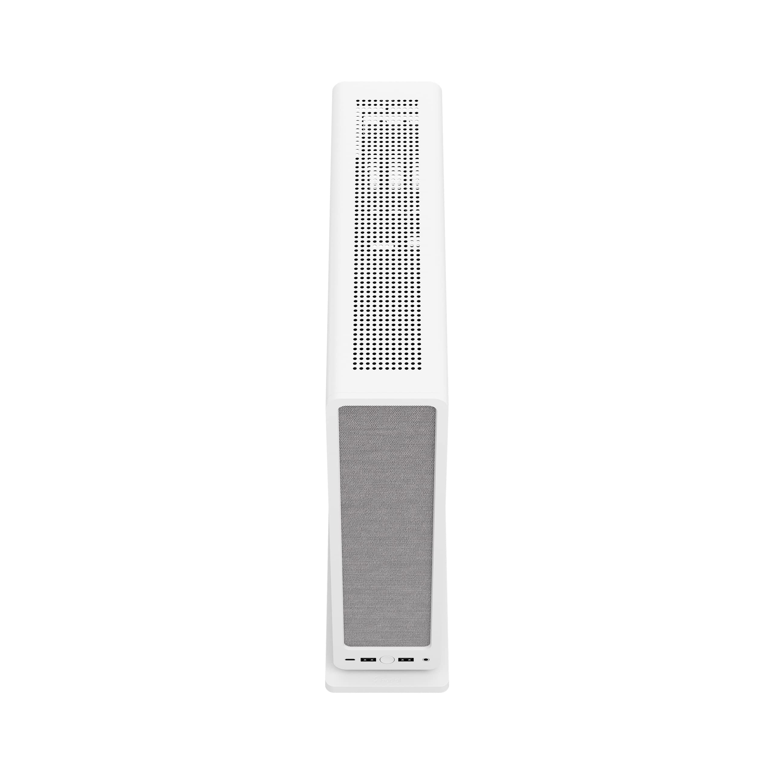 Fractal Design Ridge White ITX PC Case - PCIe 4.0 Riser Card & 2x140mm PWM Fans Included - USB Type-C - Compact Gaming Computer Case for Home Theater & Workstation Setup