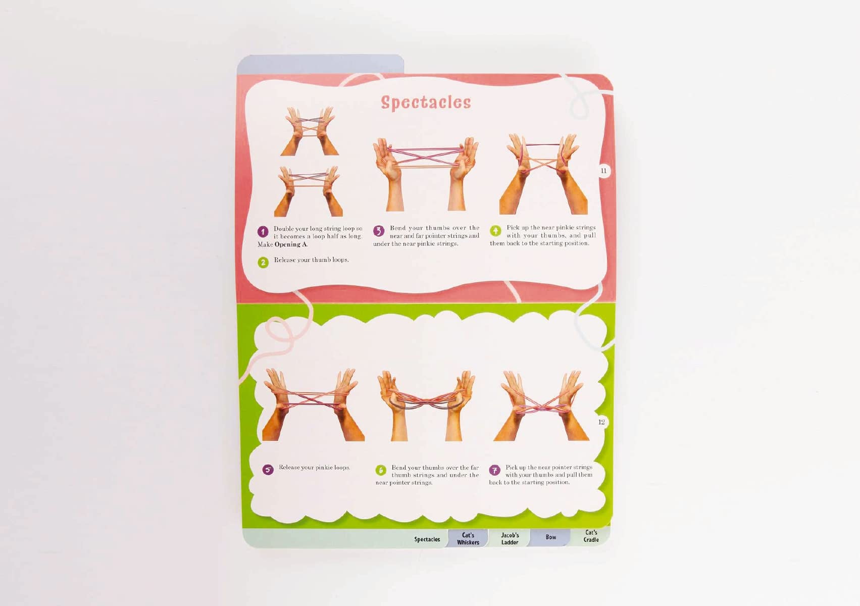 The Cat's Cradle & 8 Fun String Games for Kids - Classic Hand String Tricks for Unplugged Playtime, Travel & Indoor Activities