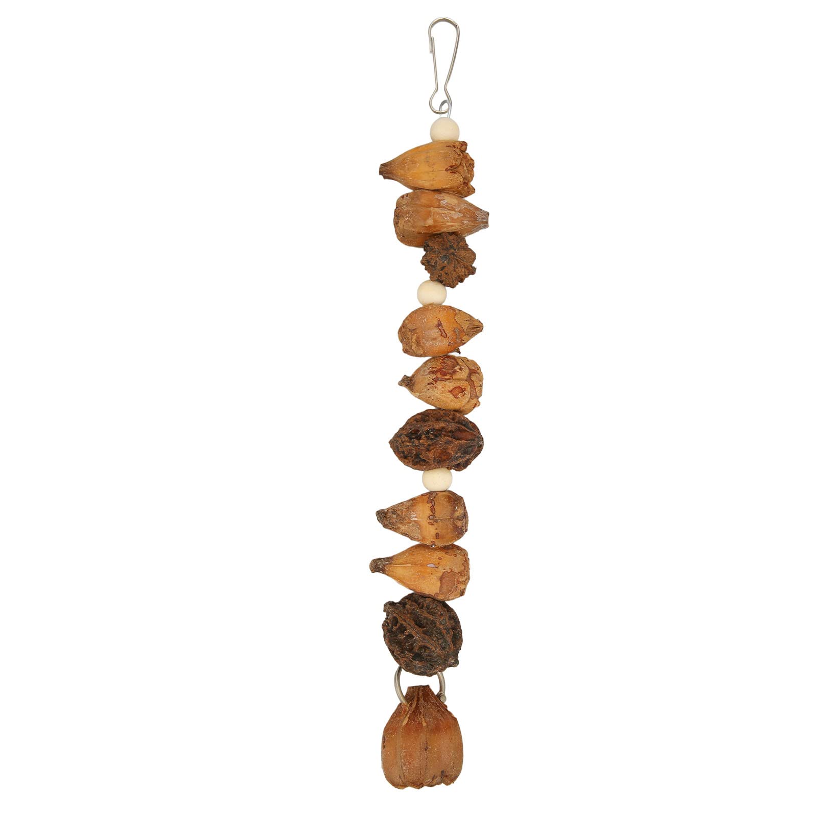 Zerodis Bird Chewing Toy for Parakeets, Macaws & Budgies - Durable Chew Toys with Bite-Resistant Logs & Nuts - Hanging Bird Toys for Beak Grinding & Mental Stimulation (Perfect for Cage Play & Training)