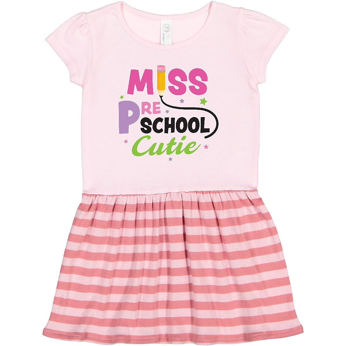 Inktastic Miss Preschool Dress - Cute Pencil & Stars Design for Toddlers - Perfect for School & Play