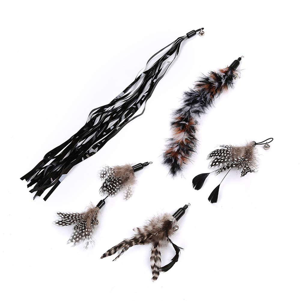 6Pcs Interactive Cat Wand Toys for Kittens - Colorful Teaser & Chaser Toy with Replaceable Heads - Perfect for Playtime, Training & Bonding with Your Pet
