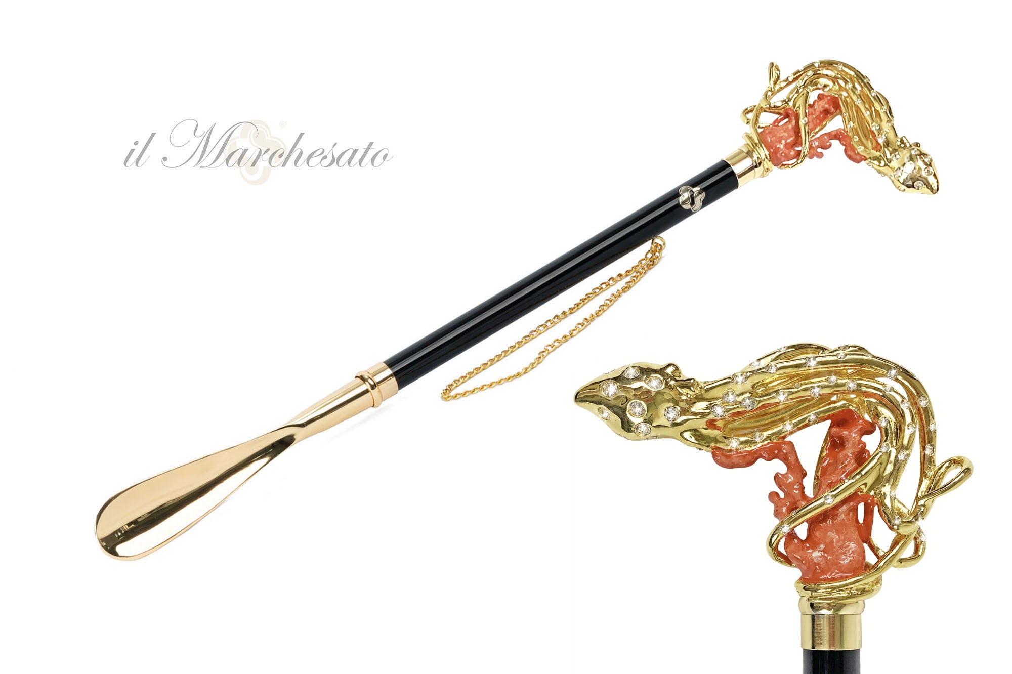 24K Gold Plated Octopus Tentacle Shoehorn - Luxury Shoehorn with Unique Grip for Men & Women - Perfect for Gift, Travel, and Home Use
