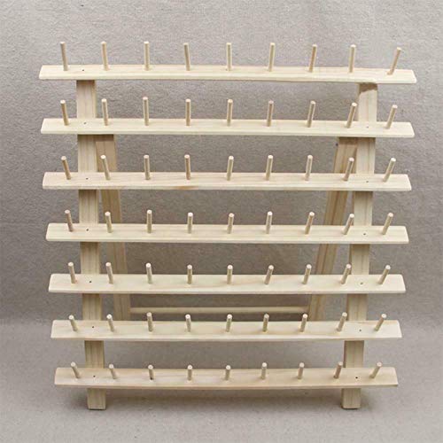 VALINK 63 Spool Wood Thread Rack - Sewing Thread Stand Organizer for Quilting & Embroidery | Bobbin Thread Holder & Spool Storage Rack | Perfect for Tailors, Crafters & DIY Sewing Projects | Home & Studio Organization Tool