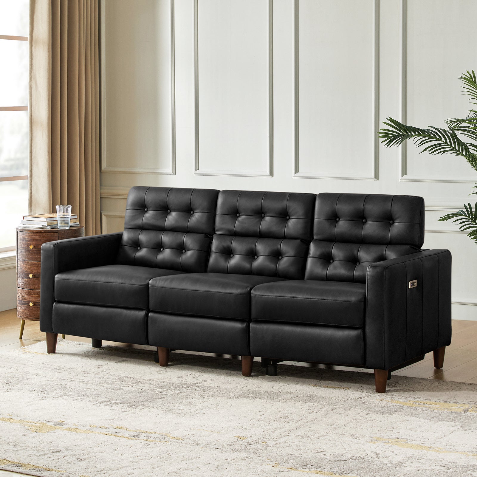 Viktor Mid Century Modern Oversized Power Reclining Sectional Sofa with Adjustable Headrests - Comfortable L-Shaped Couch for Living Room, Home Theater & Family Gatherings