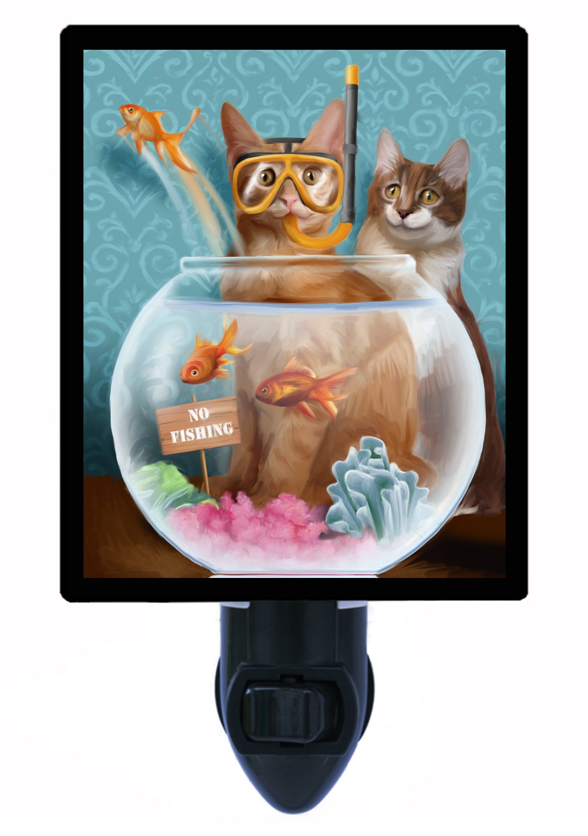 **Cat Night Light - Cute Fish Bowl Design for Kids & Adults - Perfect for Bedroom, Nursery, or Home Decor**    (Note: 