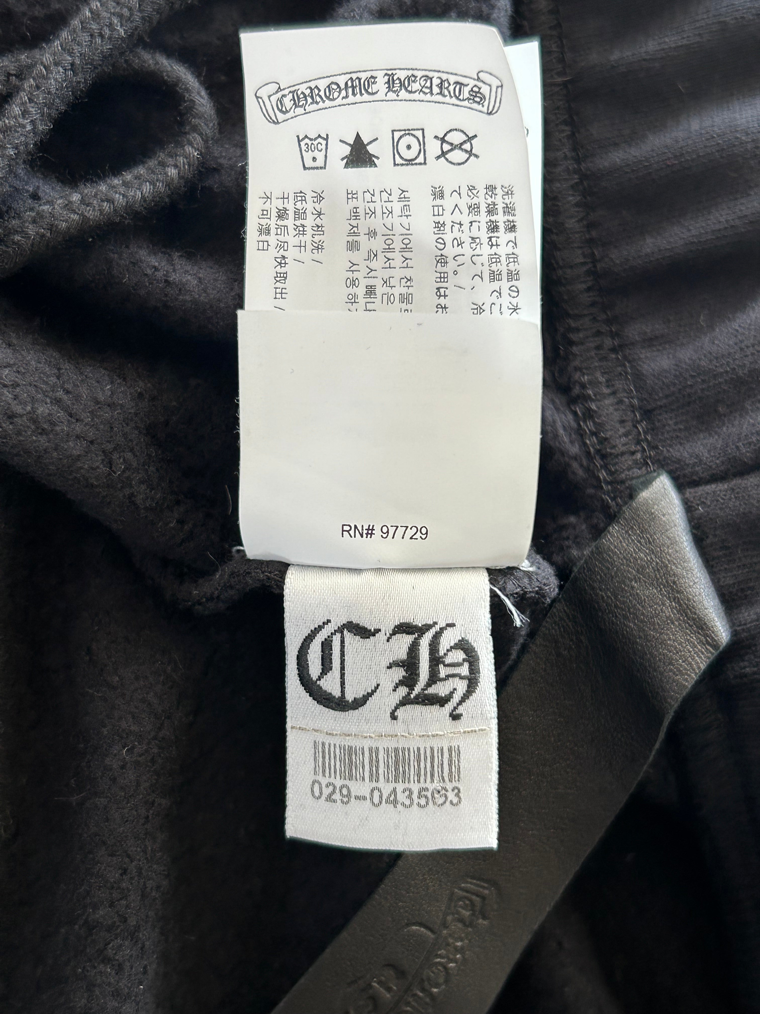 Chrome Hearts Black & White Embroidered Sweatpants for Men & Women | Luxury Streetwear | Perfect for Casual Outfits & Gym Wear