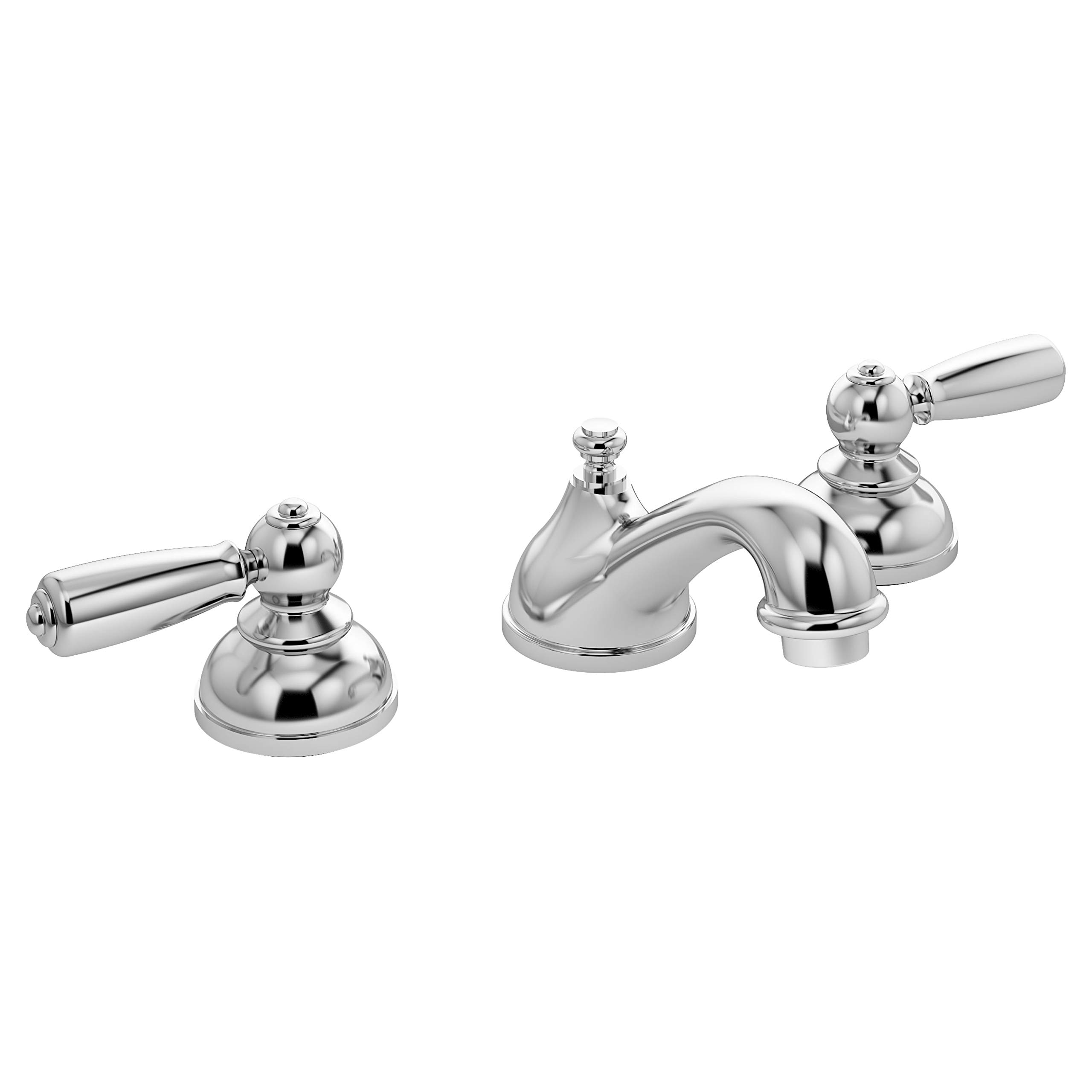 Symmons SLW-4712-1.5 Allura Widespread 2-Handle Bathroom Faucet with Drain Assembly in Polished Chrome (1.5 GPM) - Modern Bathroom Sink Faucet for Vanity & Powder Room Installation