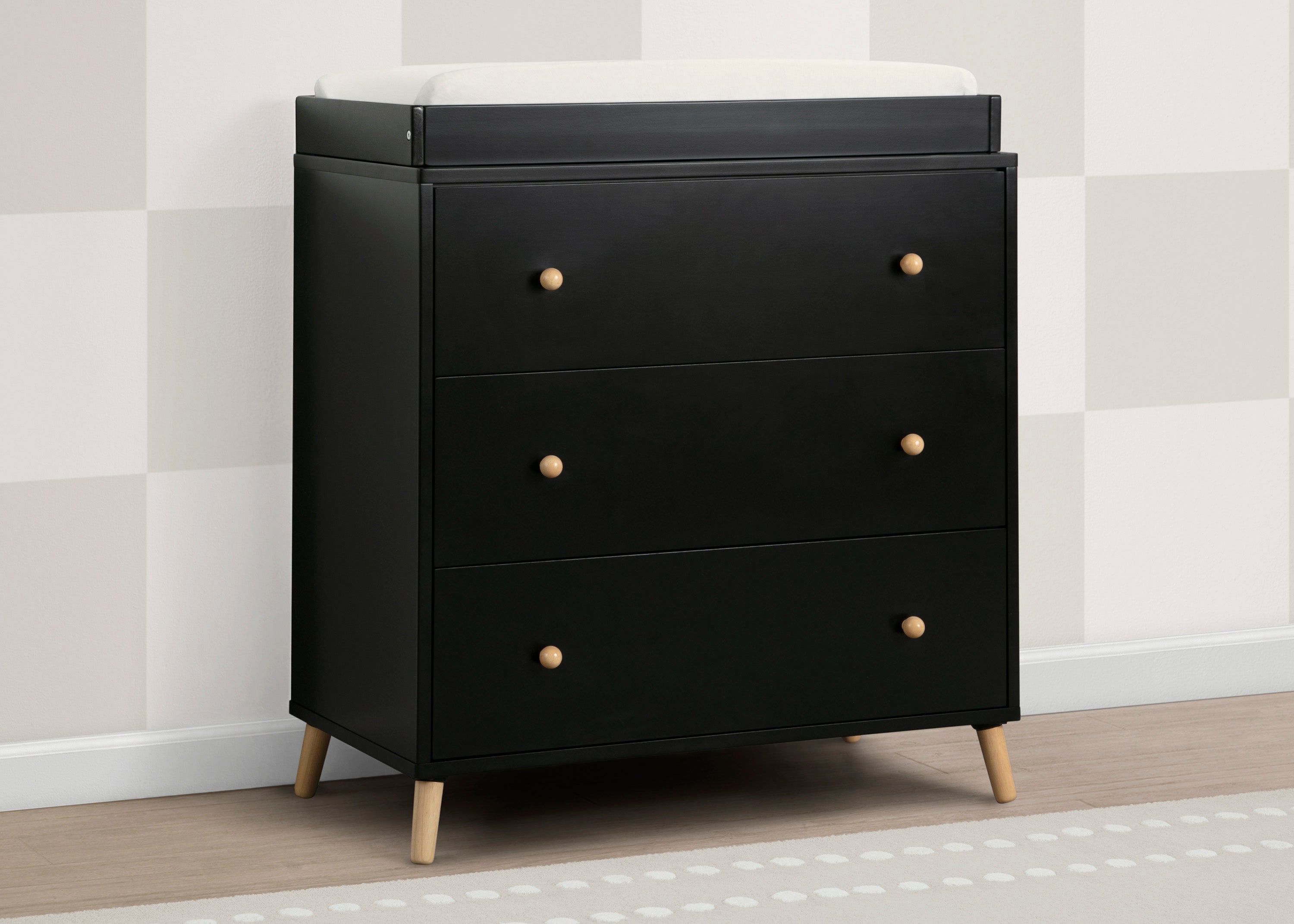 Essex 3-Drawer Wooden Dresser with Interlocking Drawers - Sturdy Bedroom Storage for Clothes and Accessories | Perfect for Master Bedroom, Guest Room or Dorm Organization