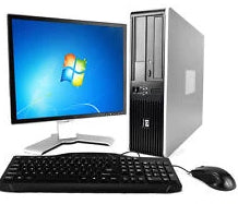 HP Desktop Computer with Core 2 Duo Processor, Windows 7 Pro 32-Bit OS, 19