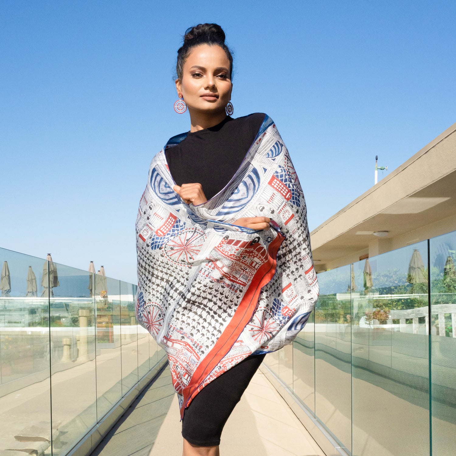 London Long Scarf - Soft Wool Winter Wrap for Women & Men - Perfect for Cold Weather, Travel & Fashion Accessories