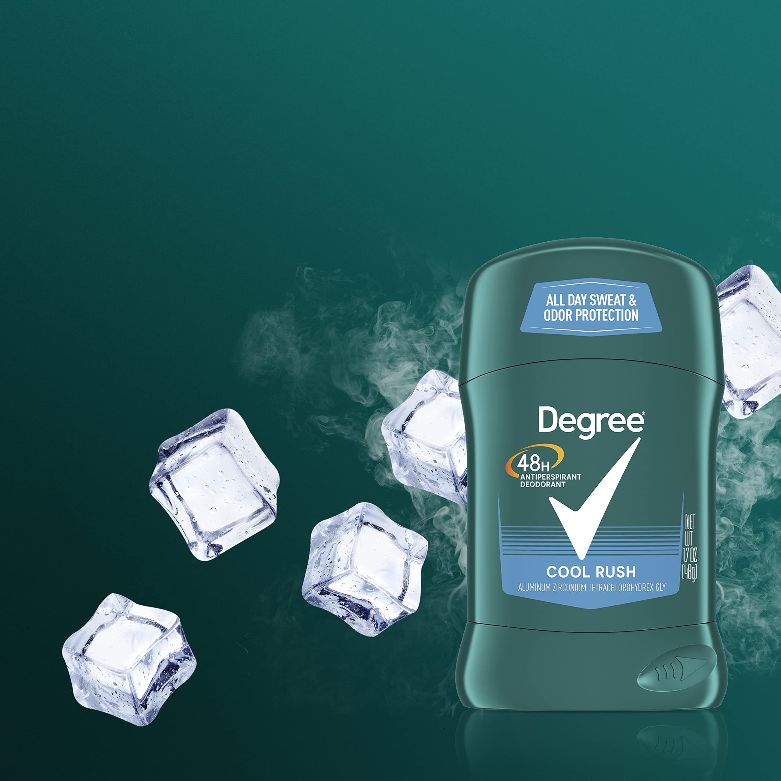Degree Men Original Protection Antiperspirant Deodorant Cool Rush 12 Pack (1.7 oz each) | 48-Hour Sweat & Odor Protection for Men | Gym, Work & Daily Freshness