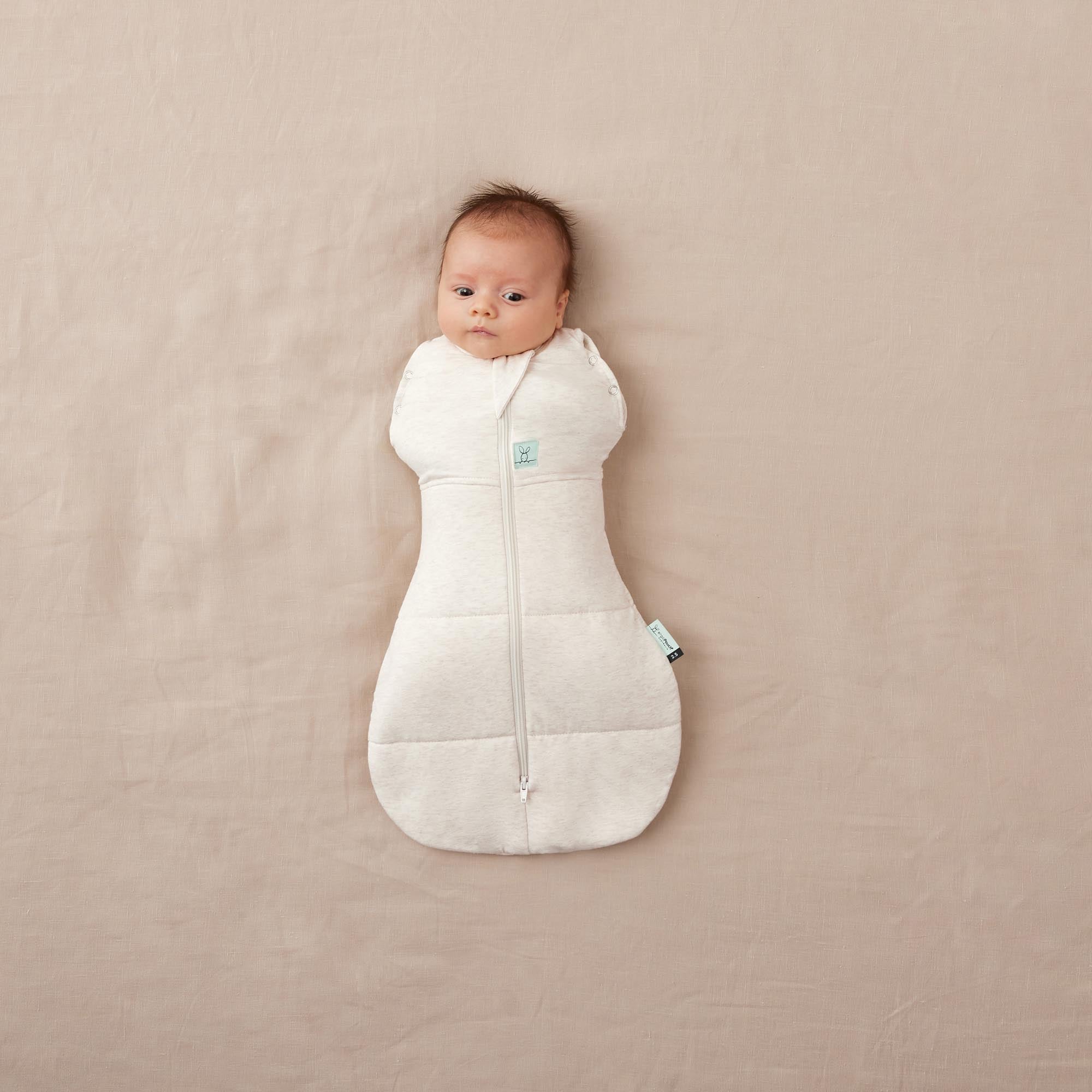 ErgoPouch Cocoon Zip Swaddle Bag 2.5 TOG - Premium Baby Sleep Sack for Newborns & Infants - Oatmeal Marle - Perfect for Nursery, Daycare & Travel