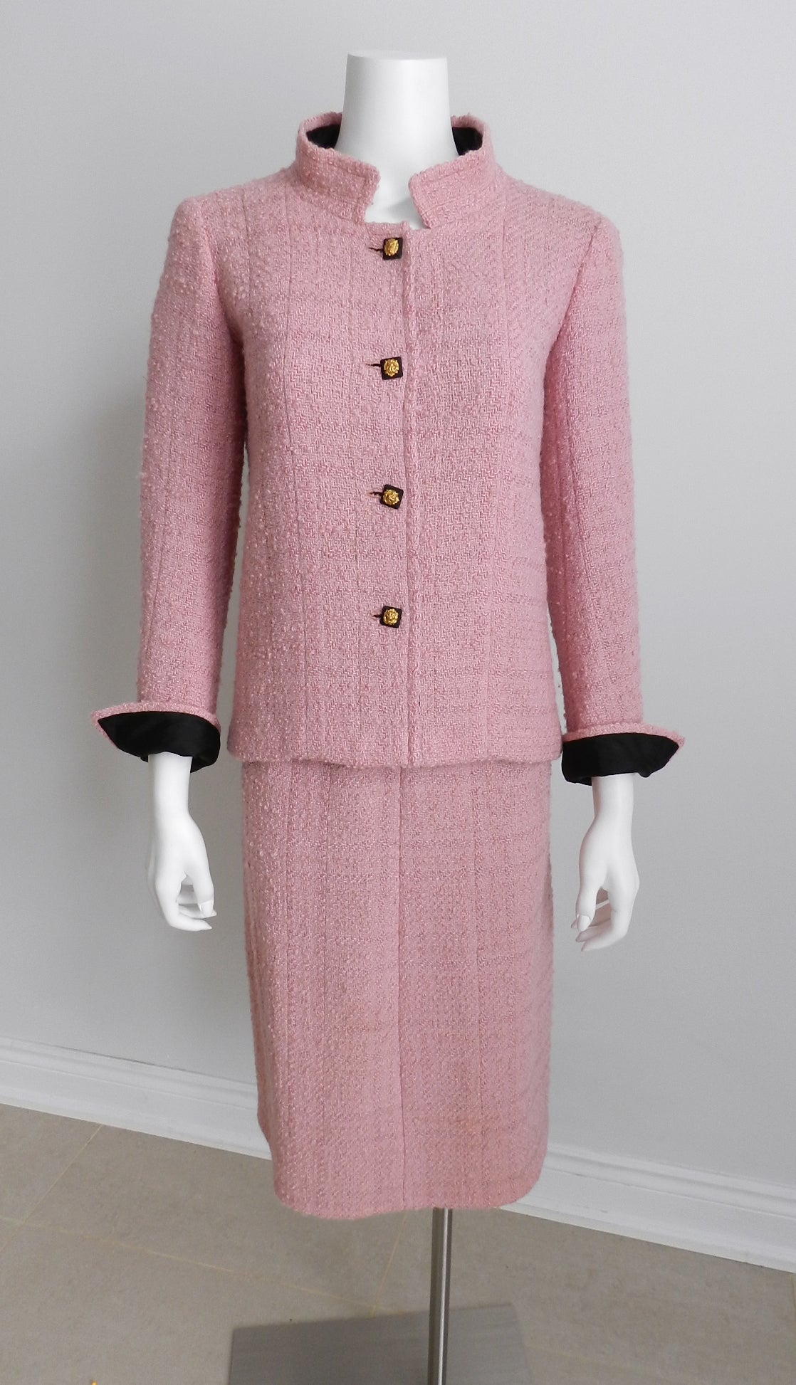Vintage Chanel 1963 Pink Haute Couture Suit - Authentic Documented Collector's Piece for Fashion Shows & Special Occasions