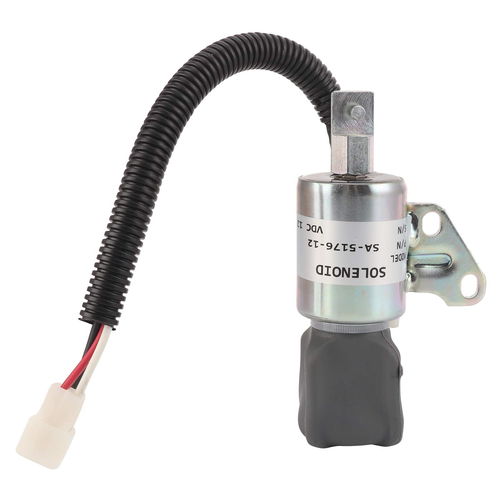 Kubota Engine 12V SA-5176-12 Solenoid Valve Flameout Switch Controller - Electric Stop Solenoid Valve for Tractor, Generator & Heavy Equipment - Reliable Engine Shutoff Solution