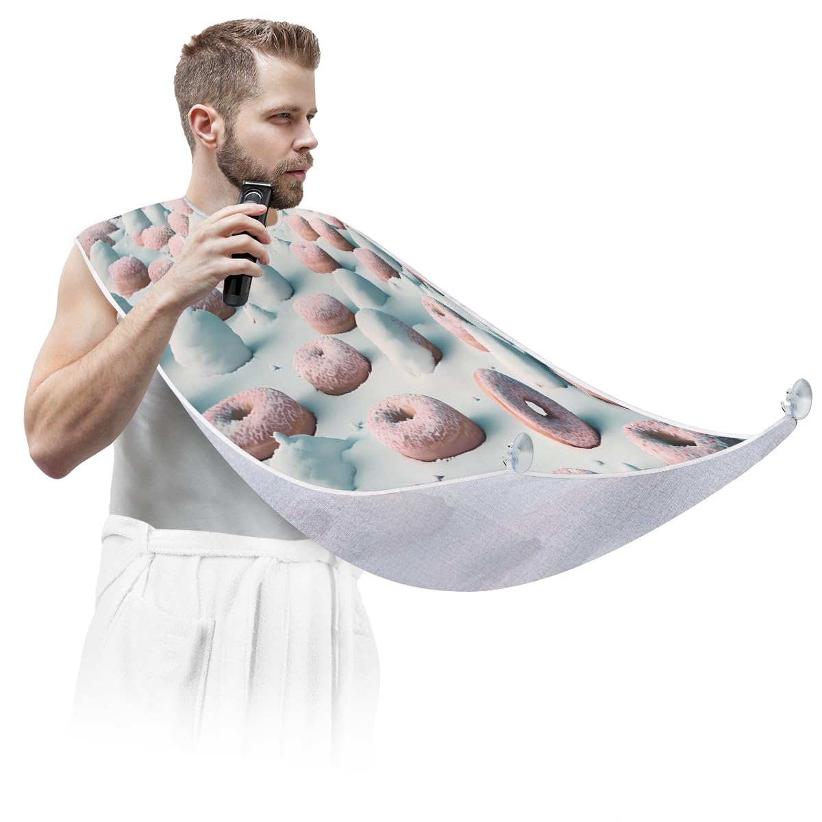 Men's Beard Shaving Bibs - Waterproof Hair Dye Apron for Barbers & Stylists - Sink Hair Catcher for Beard Trimming & Haircut - Perfect Salon & Home Grooming Accessory (Great Gift for Men)