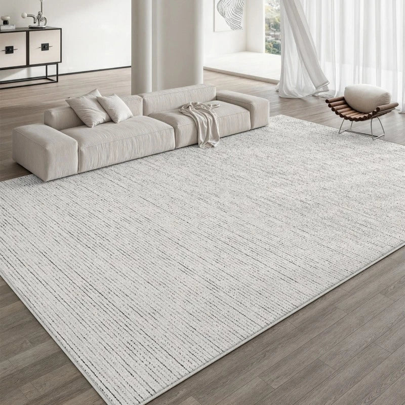 Stylish Halo Faux Wool Minimalist Waterproof Area Rug - Perfect for Living Room, Bedroom & Office Decor
