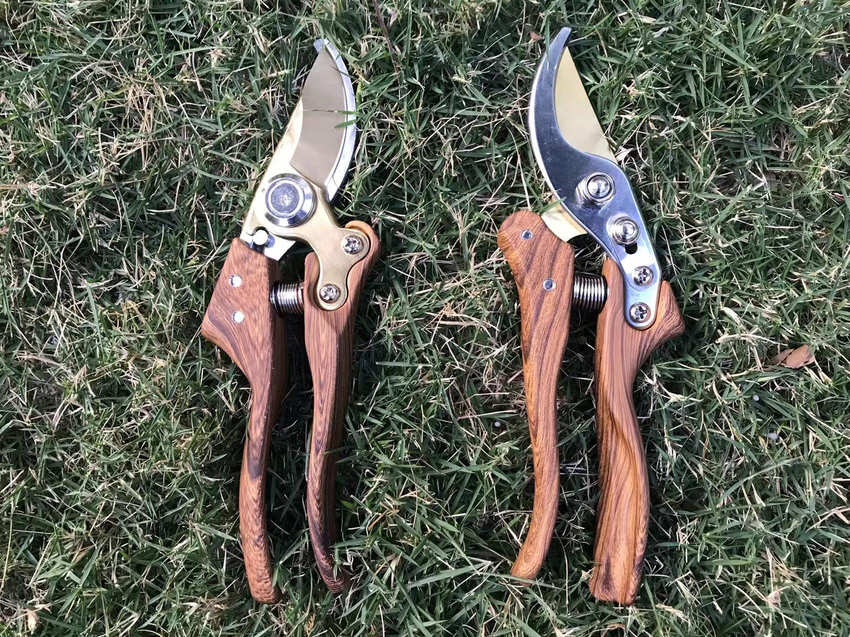 Premium Japanese Garden Shears - Heavy Duty Floral Branch Cutters & Pruning Shears for Gardening, Wood Grain Handheld Pruners - Perfect for Florists, Landscaping, and Outdoor Plant Care