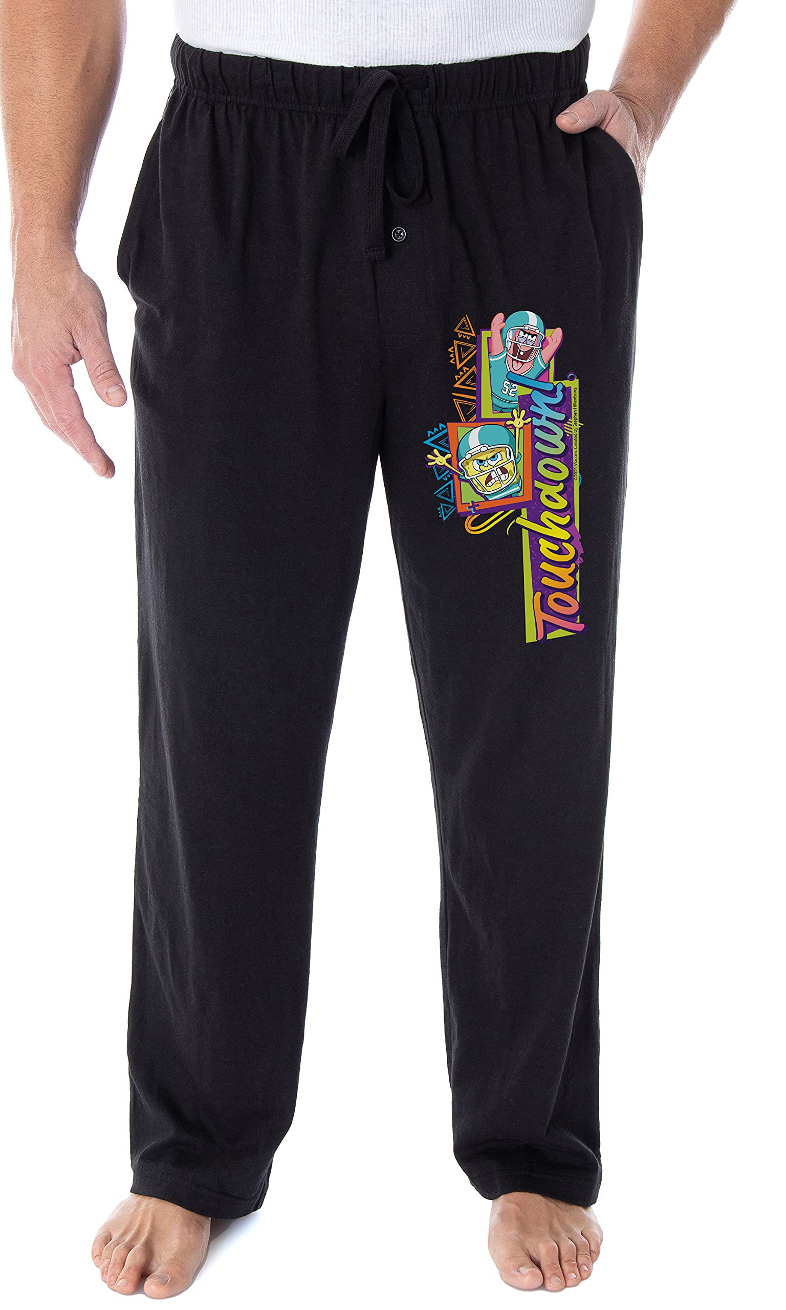 SpongeBob SquarePants Men's Lounge Pants - Soft Sleepwear & Pajama Bottoms for Football Fans | Comfortable Loungewear for Relaxing at Home, Watching Games & Sleep
