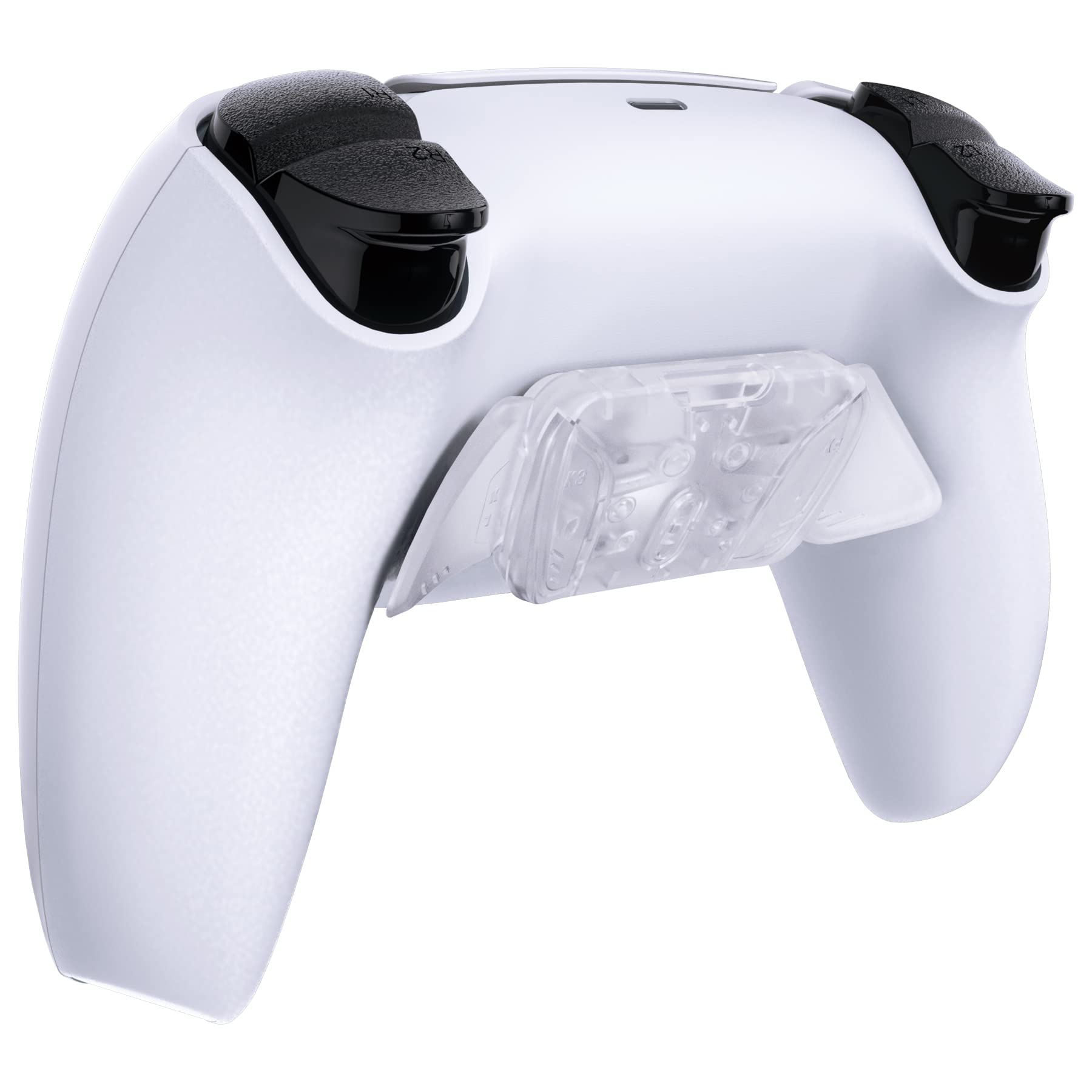 eXtremeRate K1 K2 K3 K4 Back Button Replacement for PS5 Controller - Transparent Back Buttons for Rise4 Remap Kit (No Remap Board/Cables/Case) - Perfect for Gaming, Streaming & Competitive Play