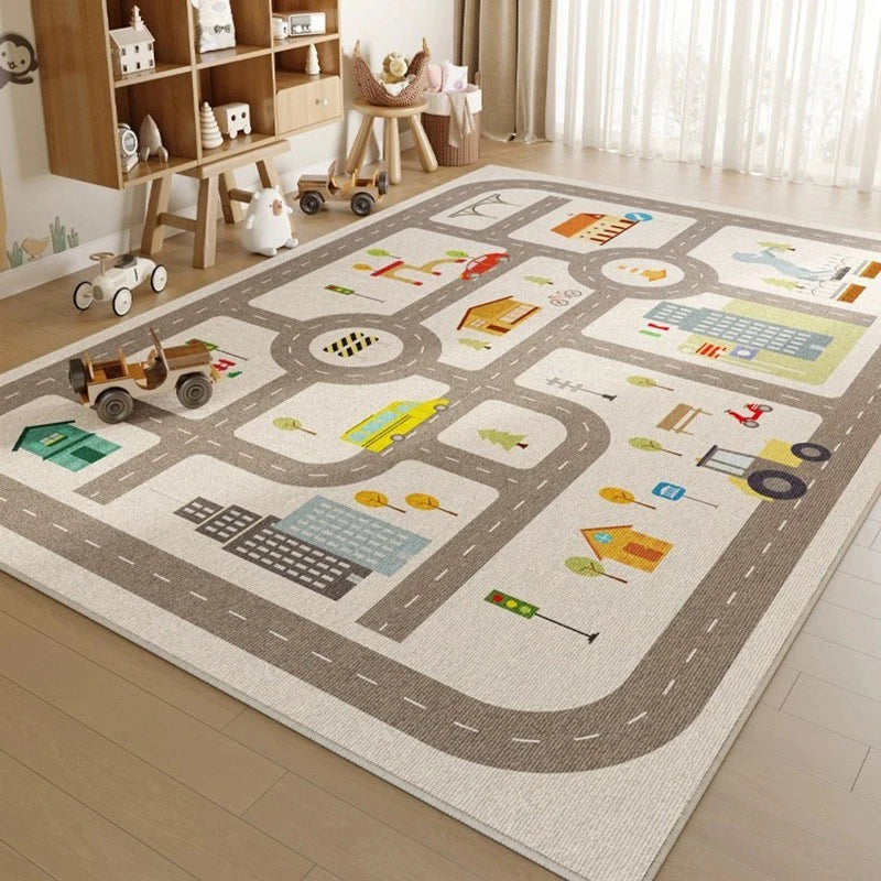 Siena PlayScape Waterproof & Spillproof Baby Nursery Rug - Soft Non-Slip Play Mat for Kids Room, Daycare & Toddler Play Area