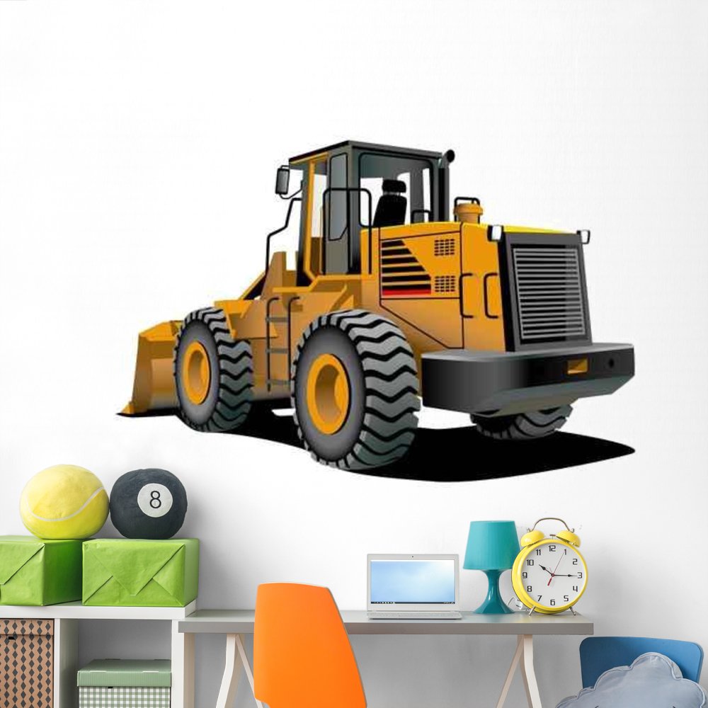 Wallmonkeys WM123630 Bulldozer Peel and Stick Wall Decals - 72