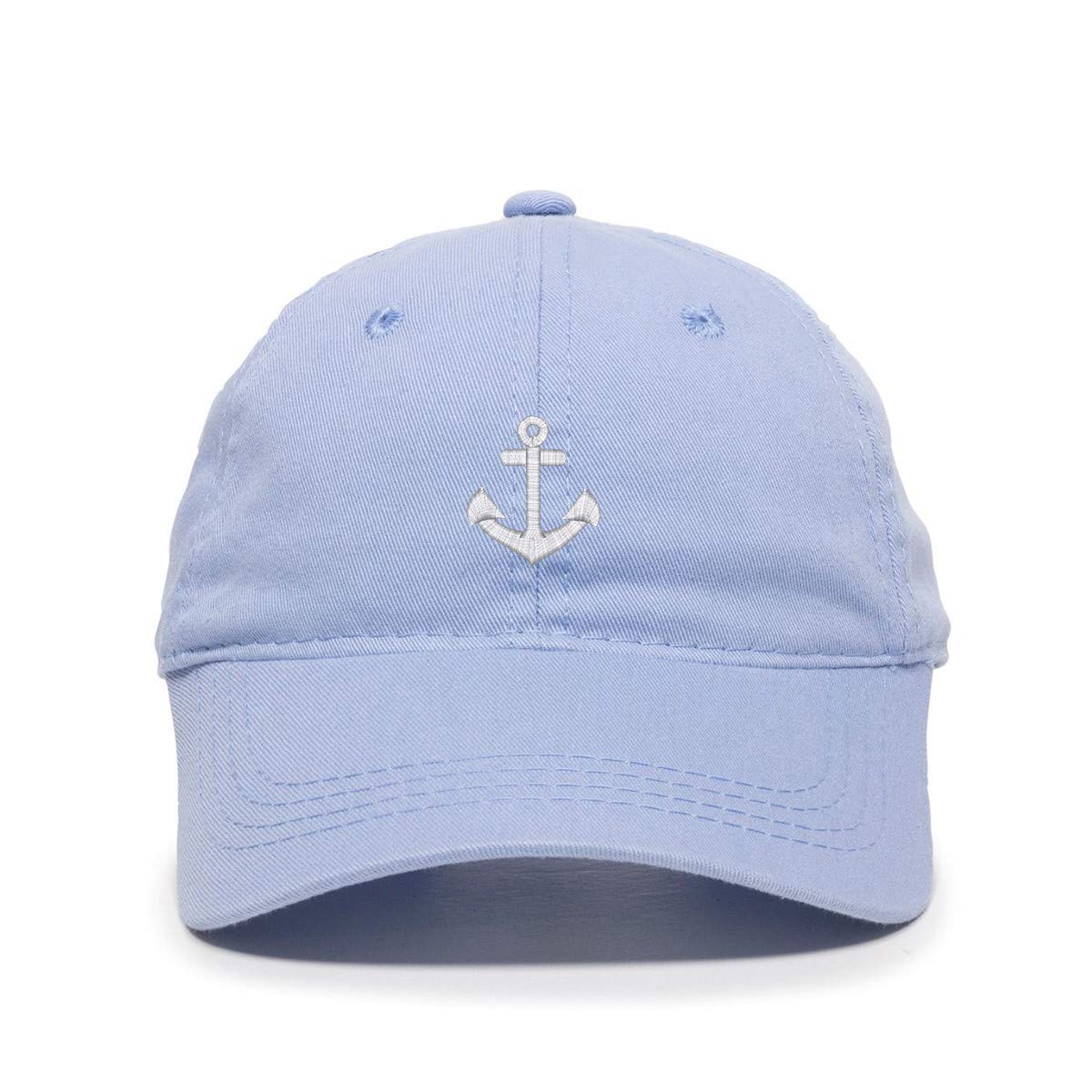 Anchor Embroidered Cotton Baseball Cap - Adjustable Dad Hat for Men & Women - Perfect for Outdoor Sports, Casual Wear, and Sun Protection