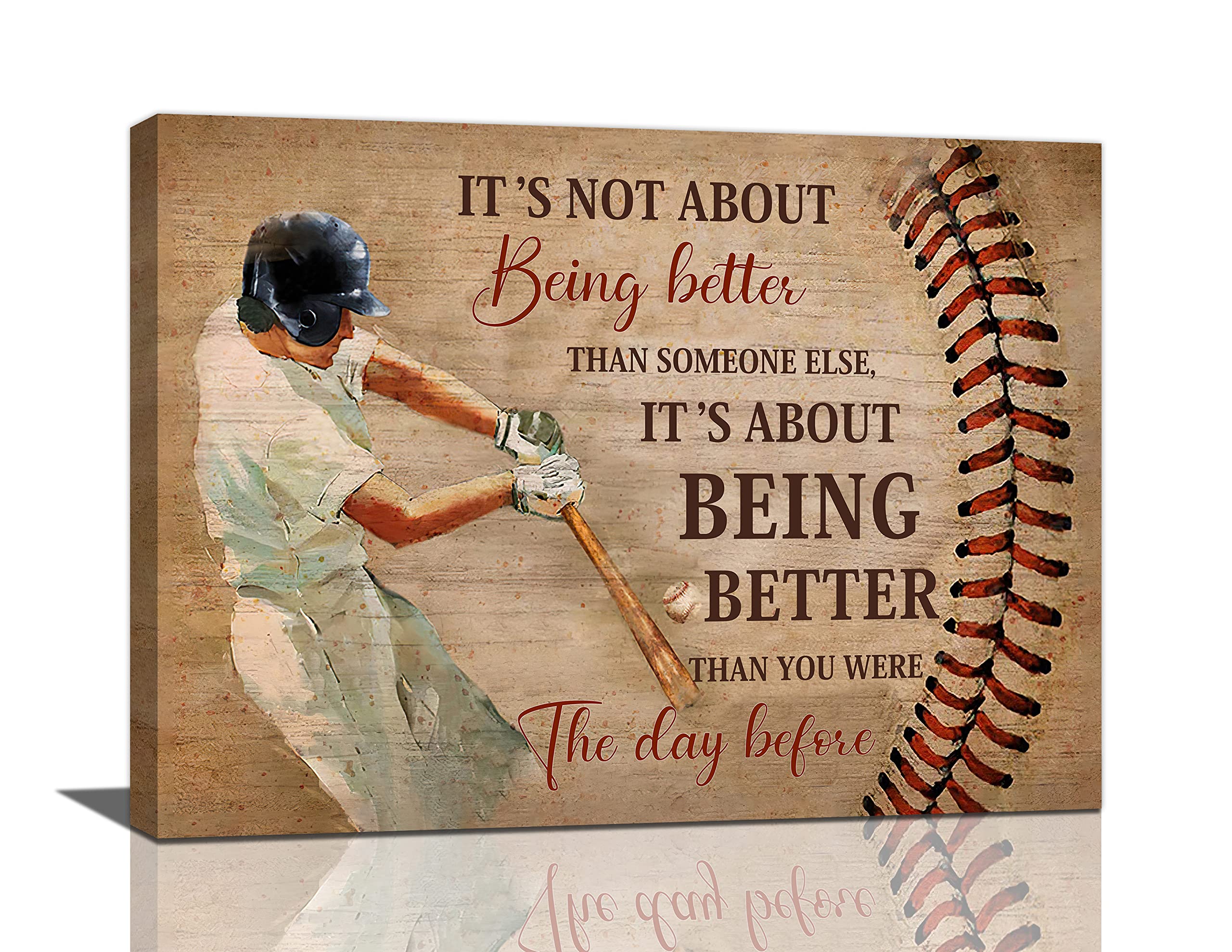Motivational Baseball Canvas Wall Art - 12
