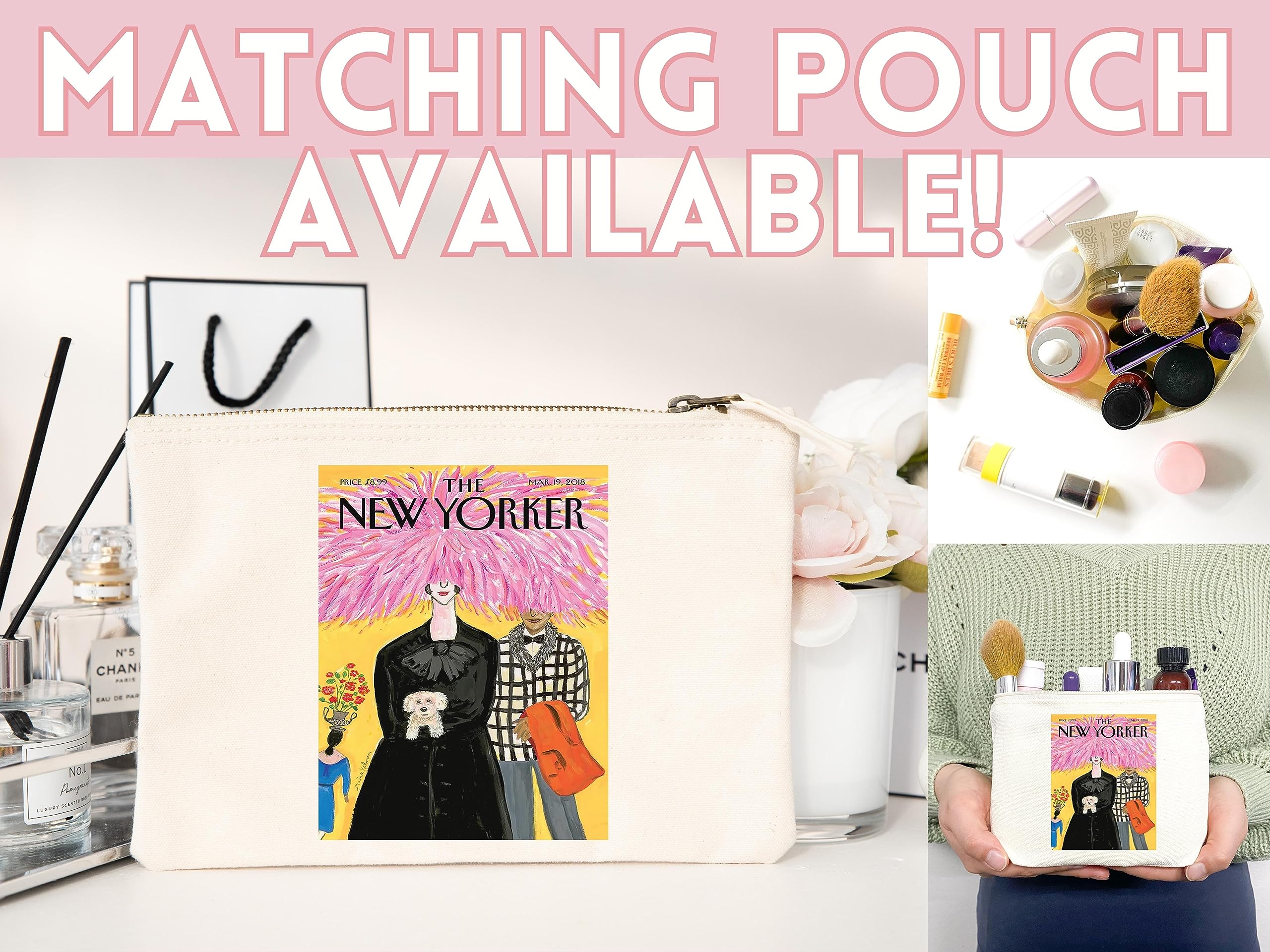 New Yorker Magazine Tote Bag - Stylish Canvas Shopper with Art Print - Perfect for Groceries, Beach Trips & Everyday Use (Tote Bag Only)