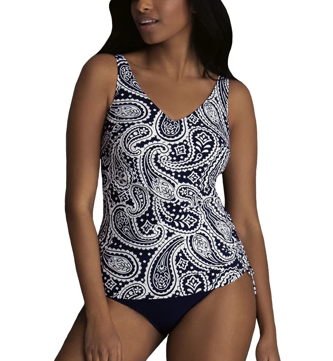 Anita Paisley Passion Illy Adjustable Side Tankini Swimsuit Top (8470) - Flattering Swimwear for Women, Perfect for Beach Vacations & Pool Parties