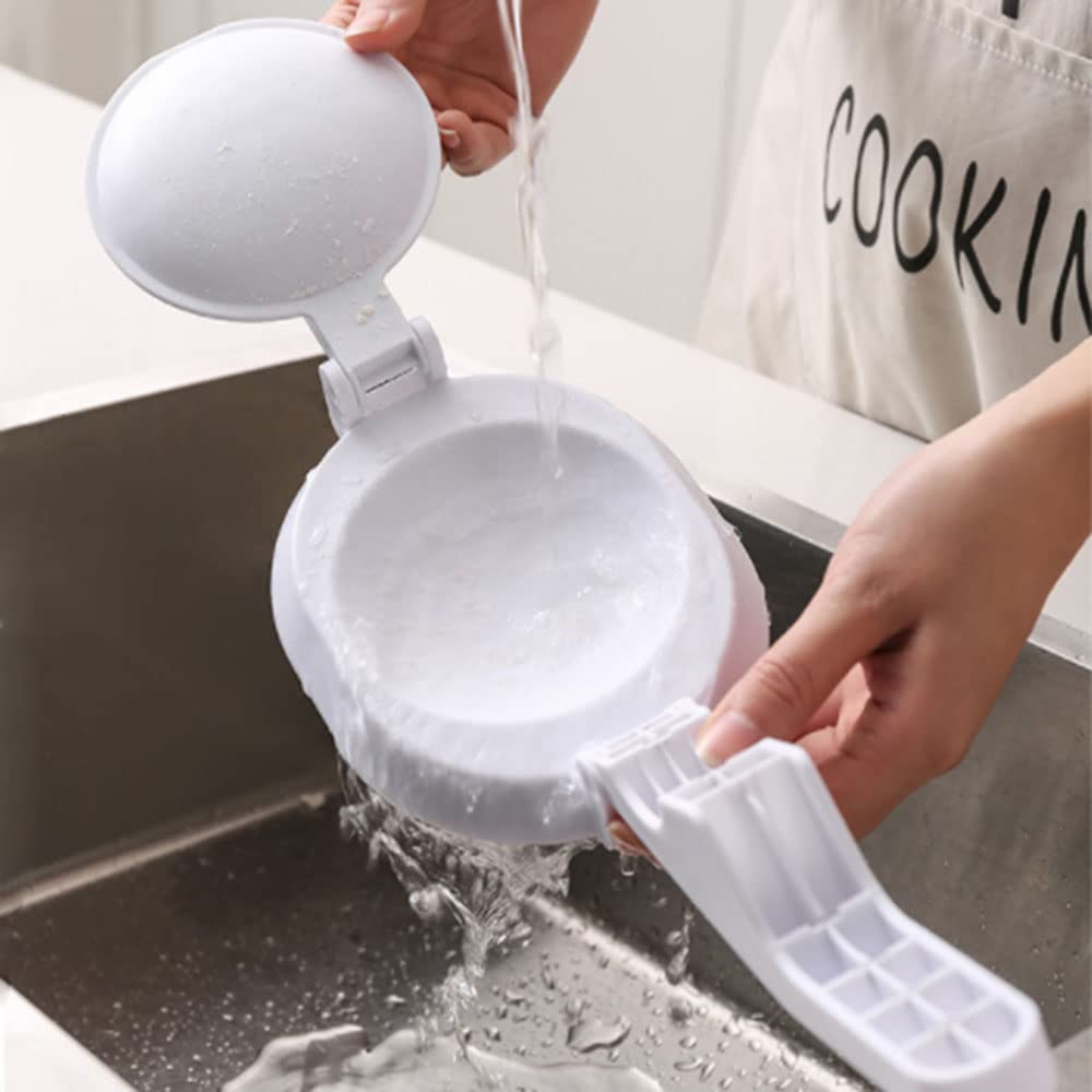 Manual Dumpling Skin Maker & Dough Presser - White Kitchen Tool for Homemade Dumplings, Ravioli, Empanadas | Perfect for Asian Cooking & Italian Pasta Making
