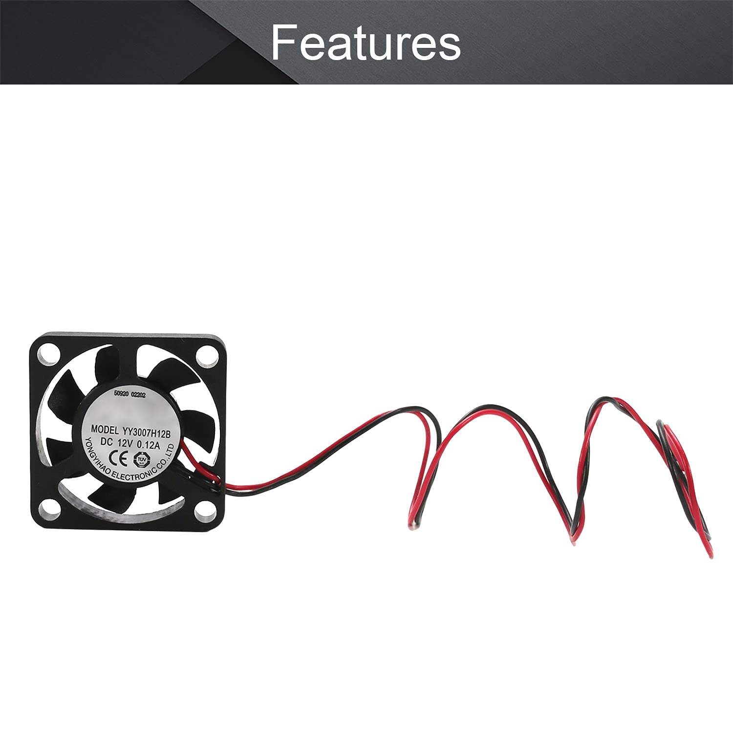 Fielect 12V Brushless DC Cooling Fan 30x30x7mm - Ultra Quiet Mini Computer Fan with FDB Bearing for CPU & PC Case Cooling - Perfect for Gaming PCs, Servers, and Electronics Projects (0.12A)