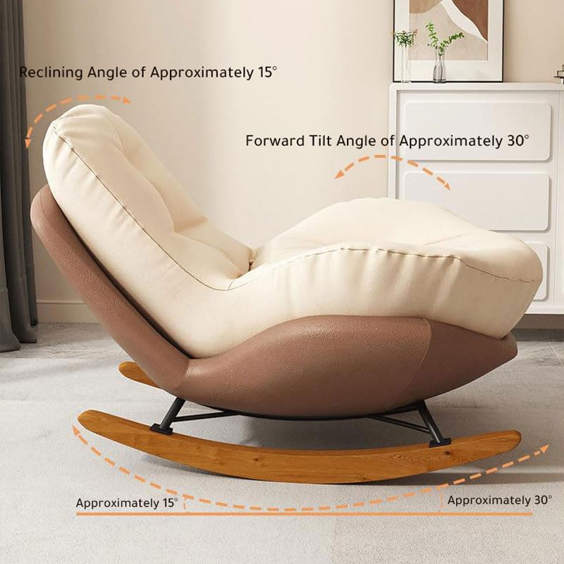 Penguin Rocking Chair - Nursery Glider & Living Room Rocking Chair with Padded Seat - Comfortable Reading Chair for Bedroom, Garden Lounger - Modern Stylish Rocker for Nursery, Living Spaces & Outdoor Relaxation