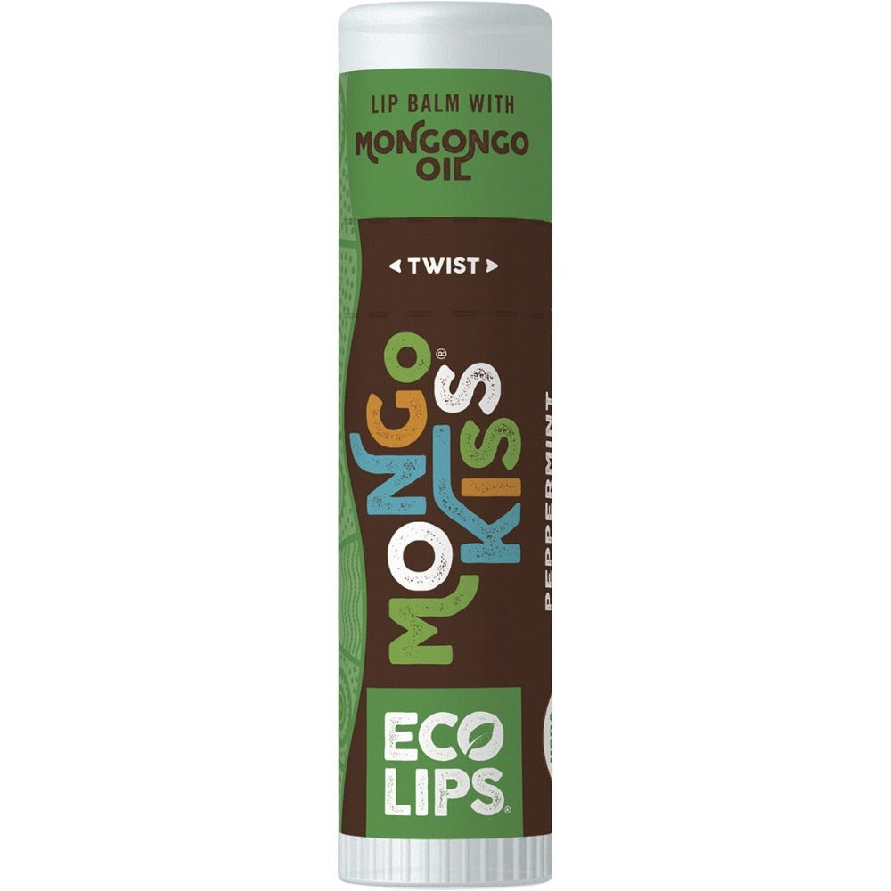 Organic Lip Balm Mongo Kiss Peppermint - 7g Natural Moisturizing Lip Care for Dry & Chapped Lips - Perfect for Winter Protection & Daily Hydration