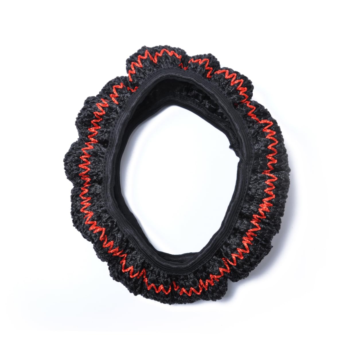 VICASKY Red Silk Steering Wheel Cover - DIY Car Interior Decoration for Summer, Heat Protection & Style Upgrade - Perfect for Hot Weather & Custom Car Accessories