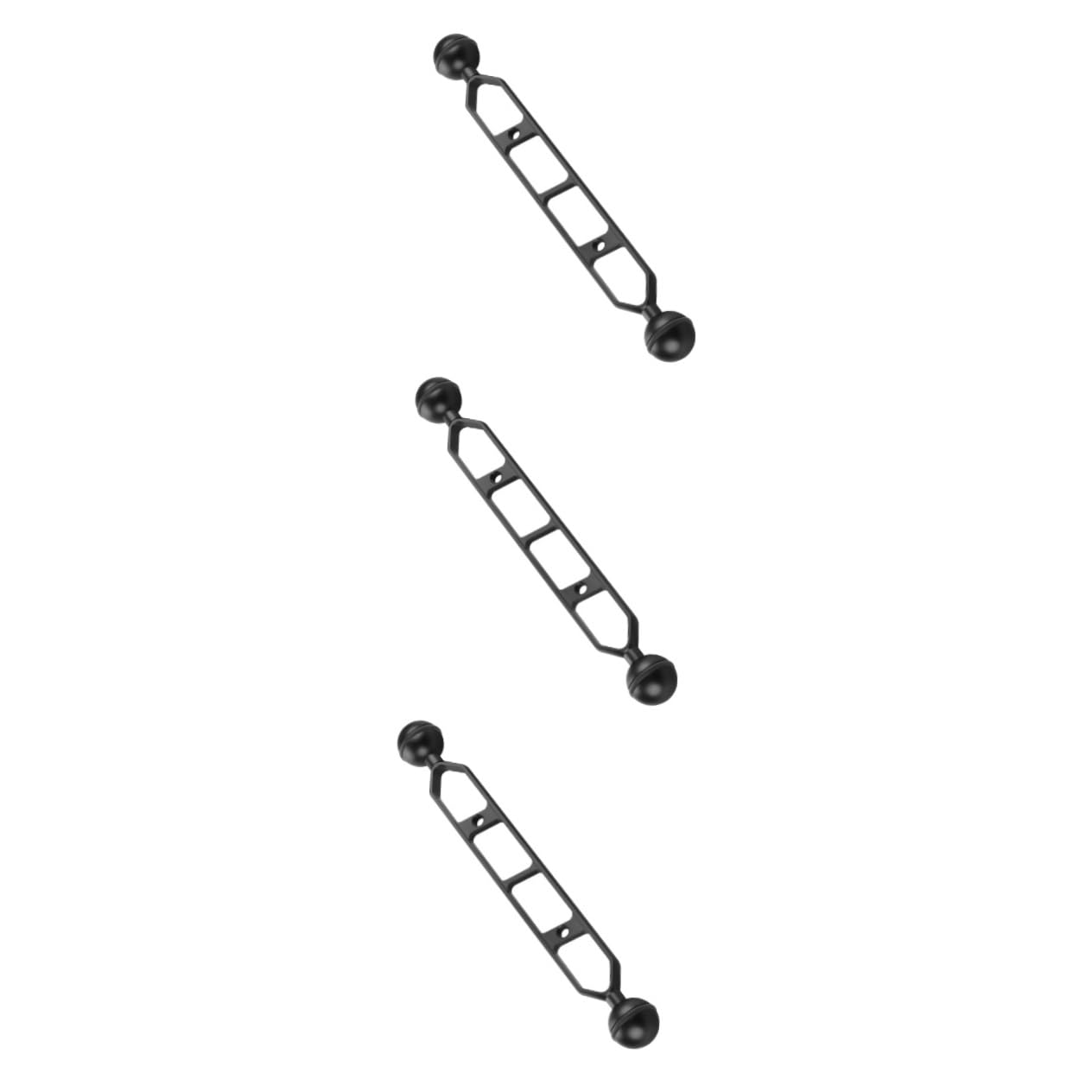 OSALADI 3-Pack Aluminum Alloy Dual Ball Arms for Underwater Torch & Flashlight - Diving Photography Bracket, Fill Light Arm for Scuba, Underwater Videography & Marine Exploration