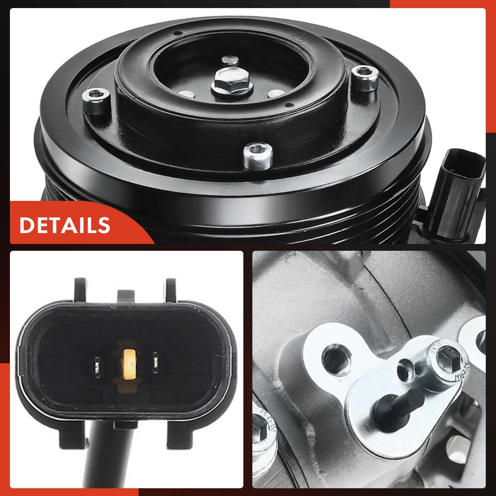 Premium AC Compressor with Clutch for 2016-2017 Hyundai Tucson 2.0L - High Performance Auto Air Conditioning Replacement Part - Perfect for Summer Road Trips & Hot Weather Driving