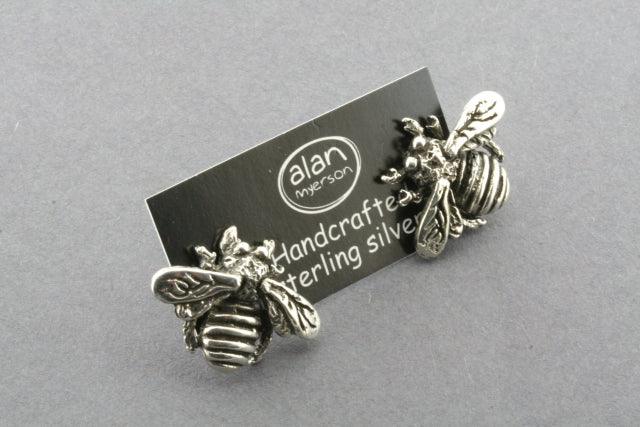 Bee Stud Earrings for Women - Dainty Gold Bee Jewelry - Cute Honeycomb Earrings for Everyday Wear & Gift Giving