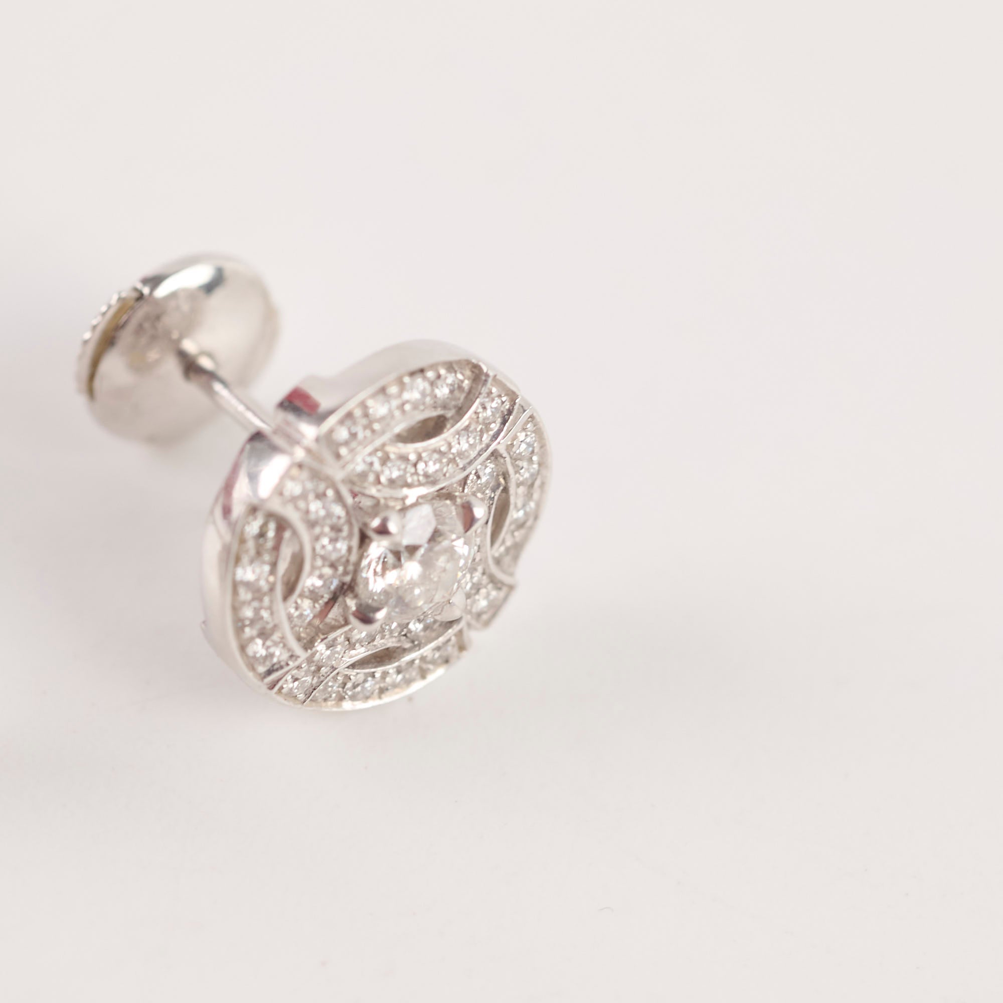 Cartier White Gold Diamond Stud Earrings 0.19 Carat - Elegant Luxury Jewelry for Women, Perfect for Weddings, Parties & Special Occasions