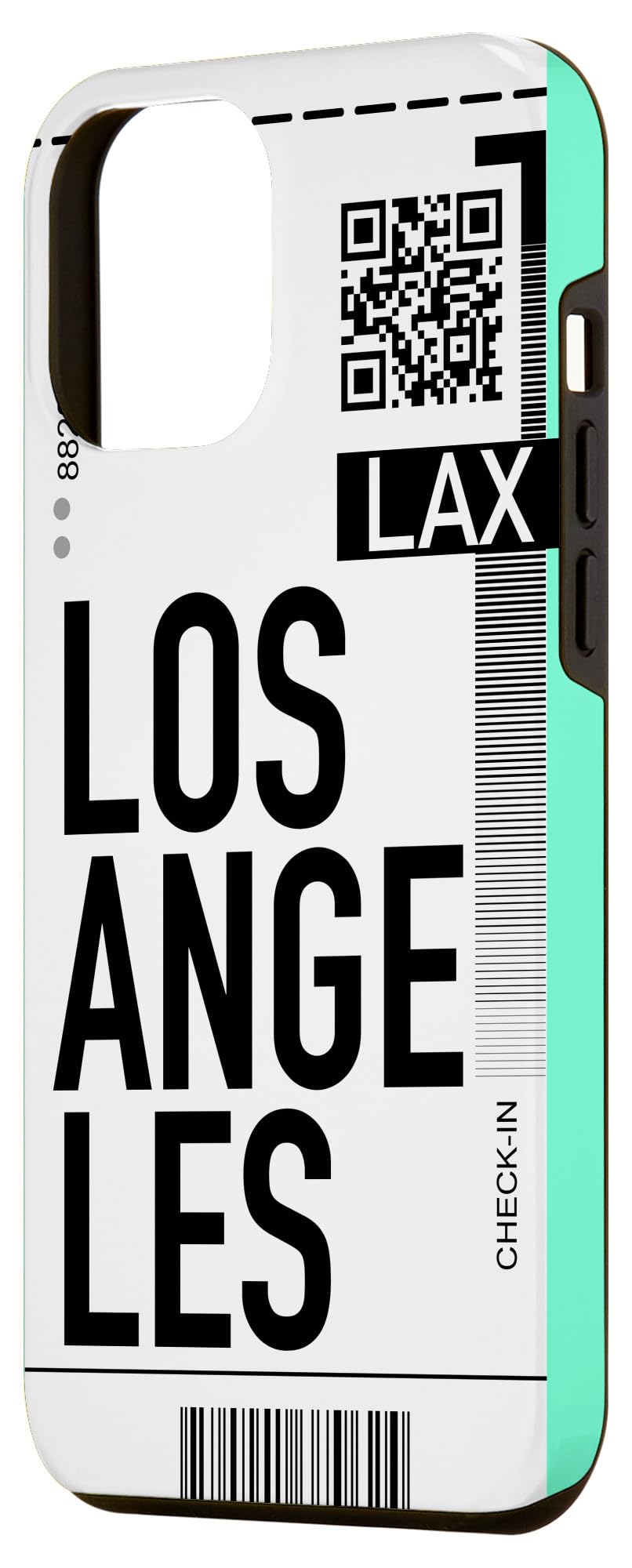iPhone 12 Pro Max Phone Case with Los Angeles Air Ticket & Boarding Pass Design - Perfect for Travel, City Exploration, and Plane Adventures