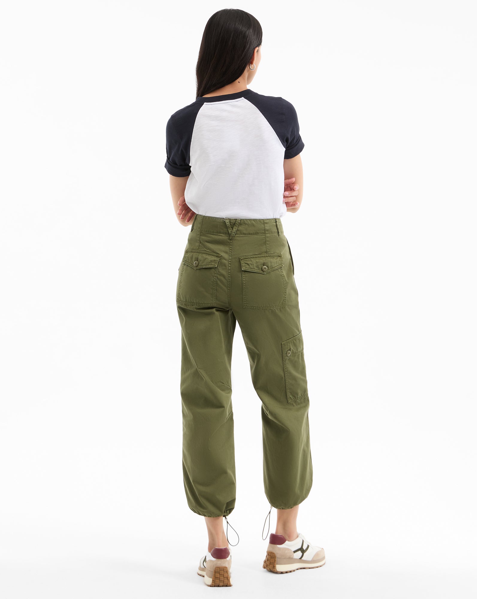 Mandy Parachute Pants - Women's Lightweight Cargo Joggers with Elastic Waist for Outdoor Hiking, Travel & Casual Wear
