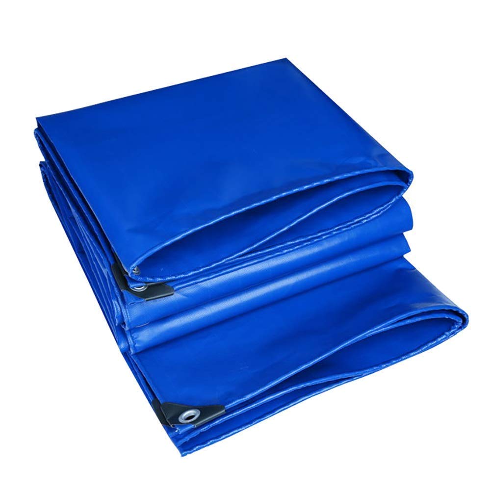 Heavy Duty Waterproof Blue Tarpaulin 5M×6M - Reinforced Camping Tarp with Brass Grommets for Outdoor Use, Patio Furniture Cover, RV Protection, and Emergency Shelter | All-Weather Durable Polyethylene Fabric